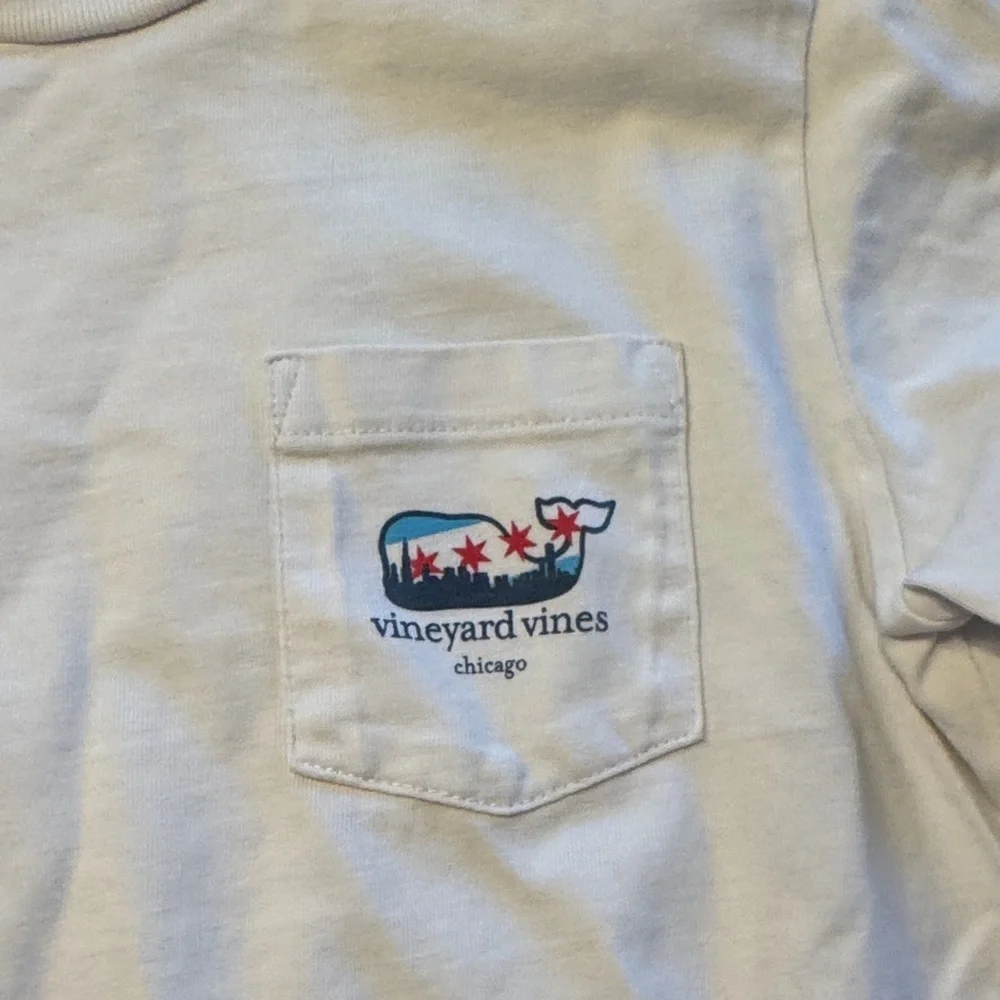 Vineyard Vines Kids White Long Sleeve Tee with Logo